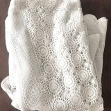 Old crochet blanket, vintage bedspread