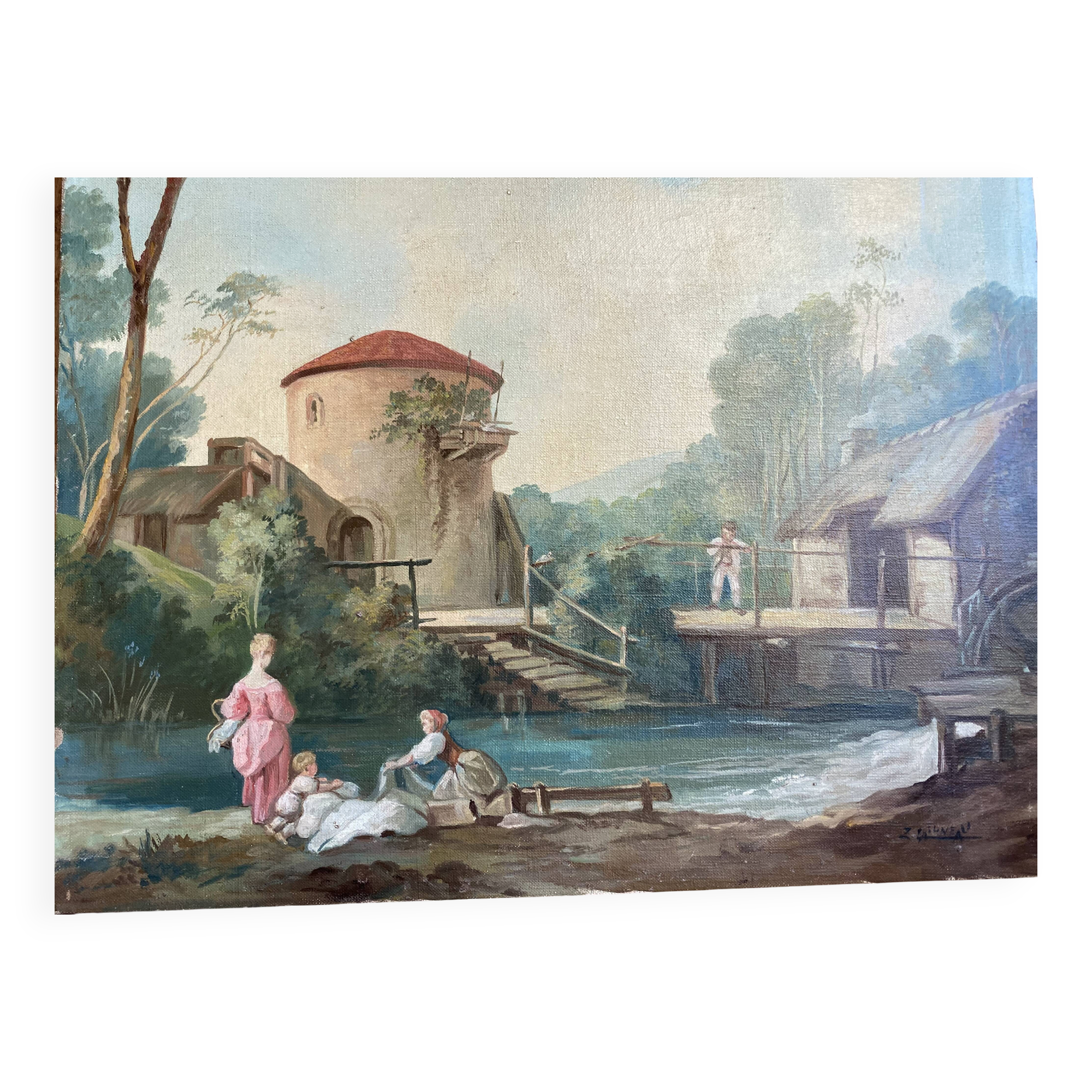 Peinture à l'huile sur toile