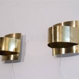 Pair of brass wall lights by Peter Celsing 1970