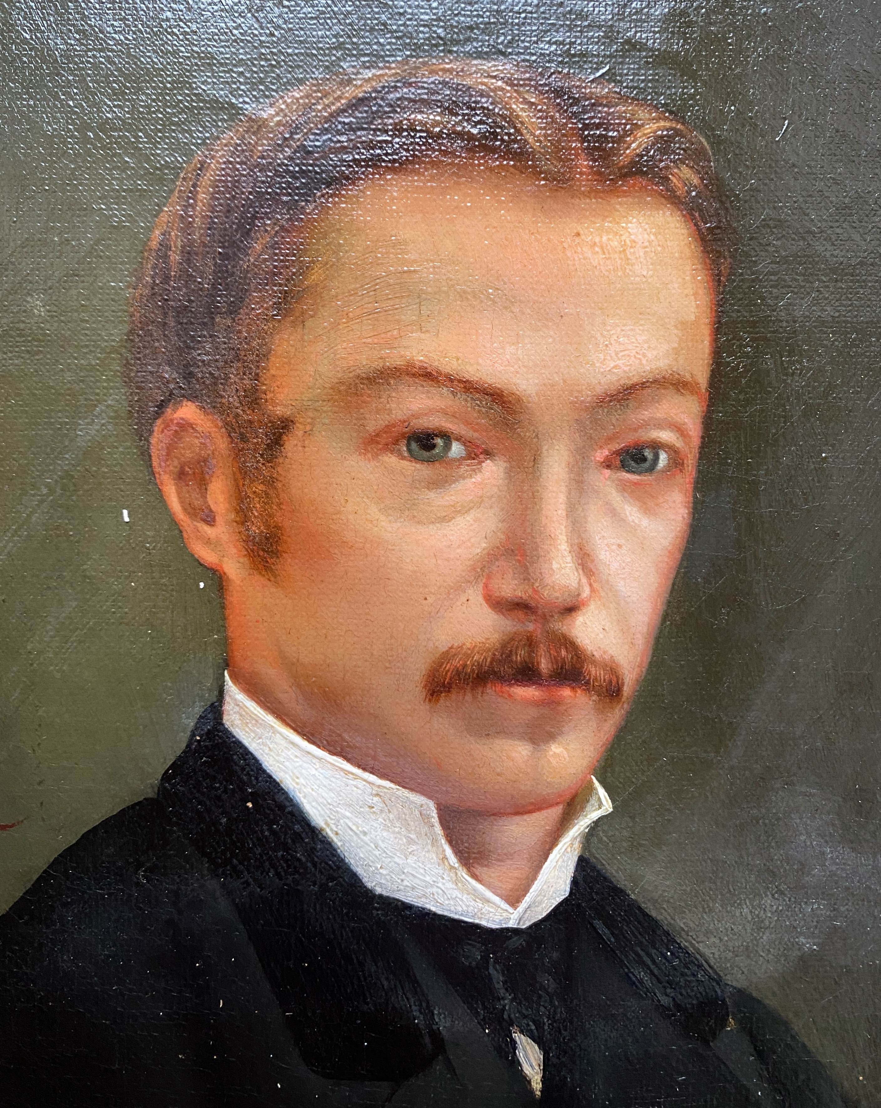 Table HST 1873 "Family portrait" Edmond MENESTRIER (?-1884) + frame