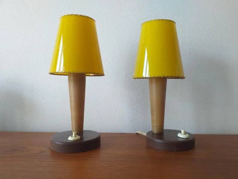 Pair of Rare Midcentury Table Lamps, 1950