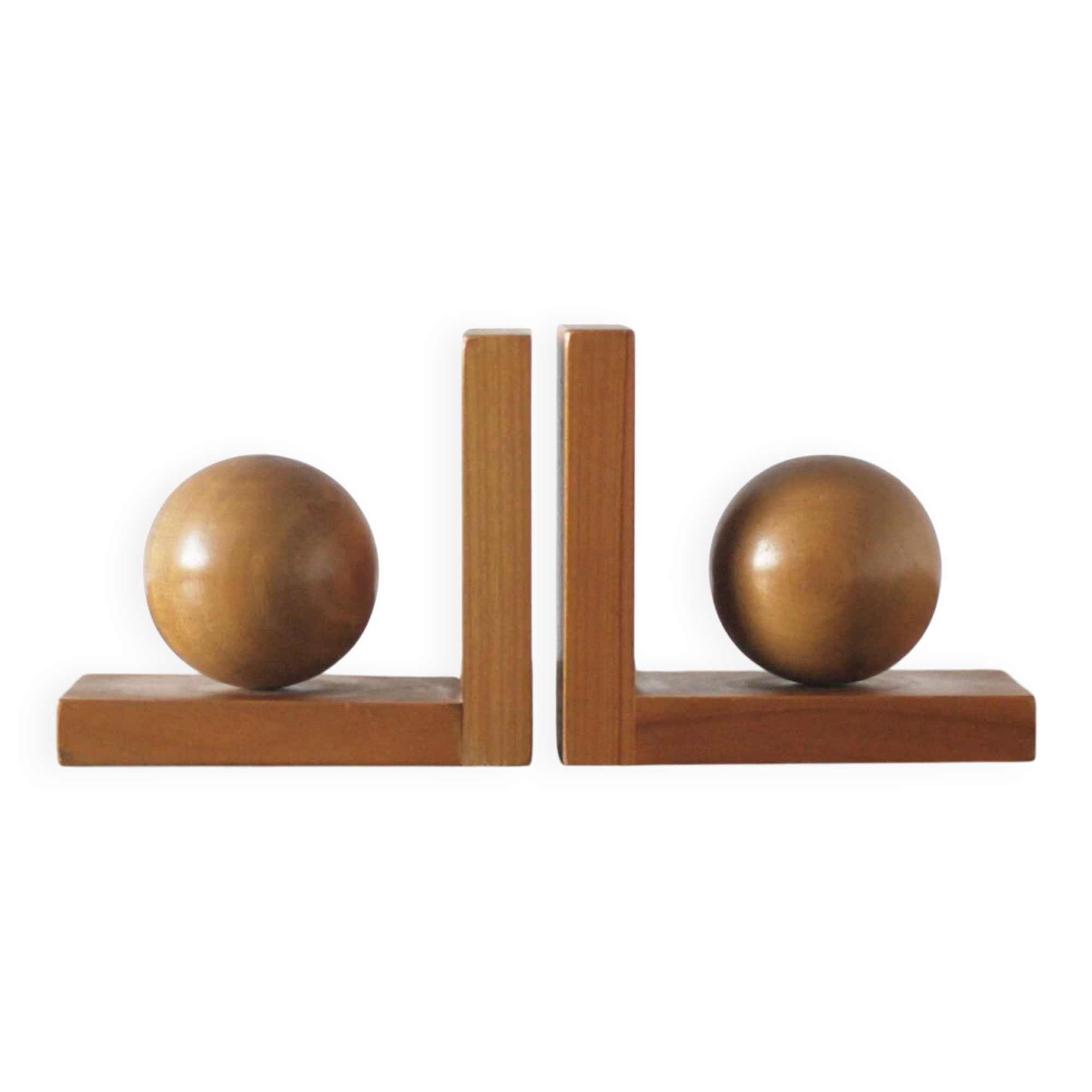 Mid-Century Modern Wooden Bookends, 1950s, Set of 2