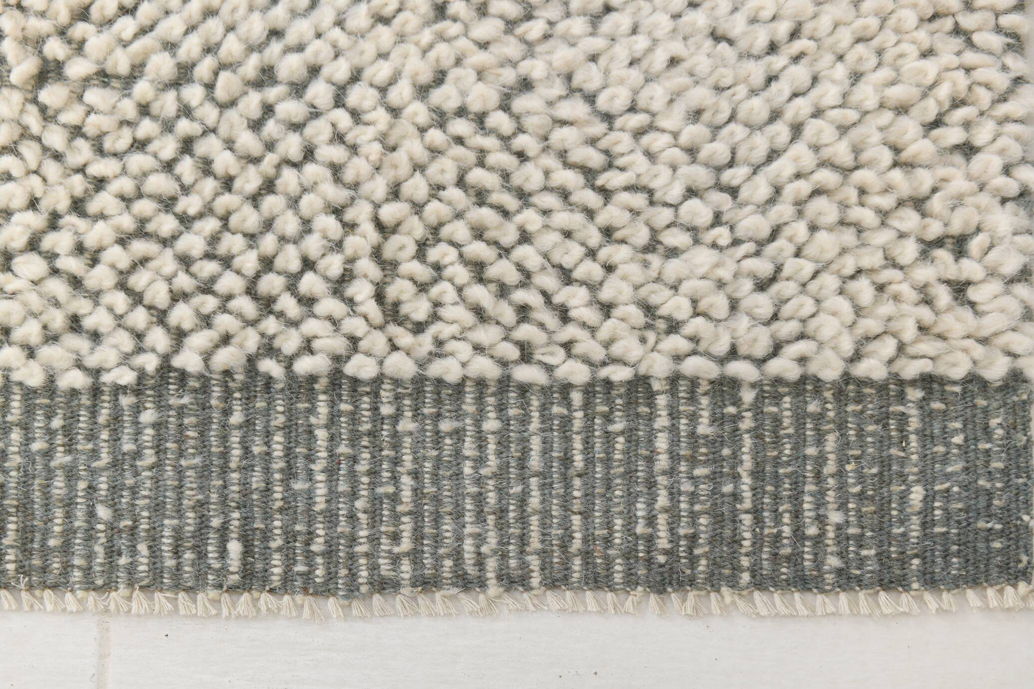 2x9 Moroccan Gray Beige Moroccan Runner Rug, 60x290Cm