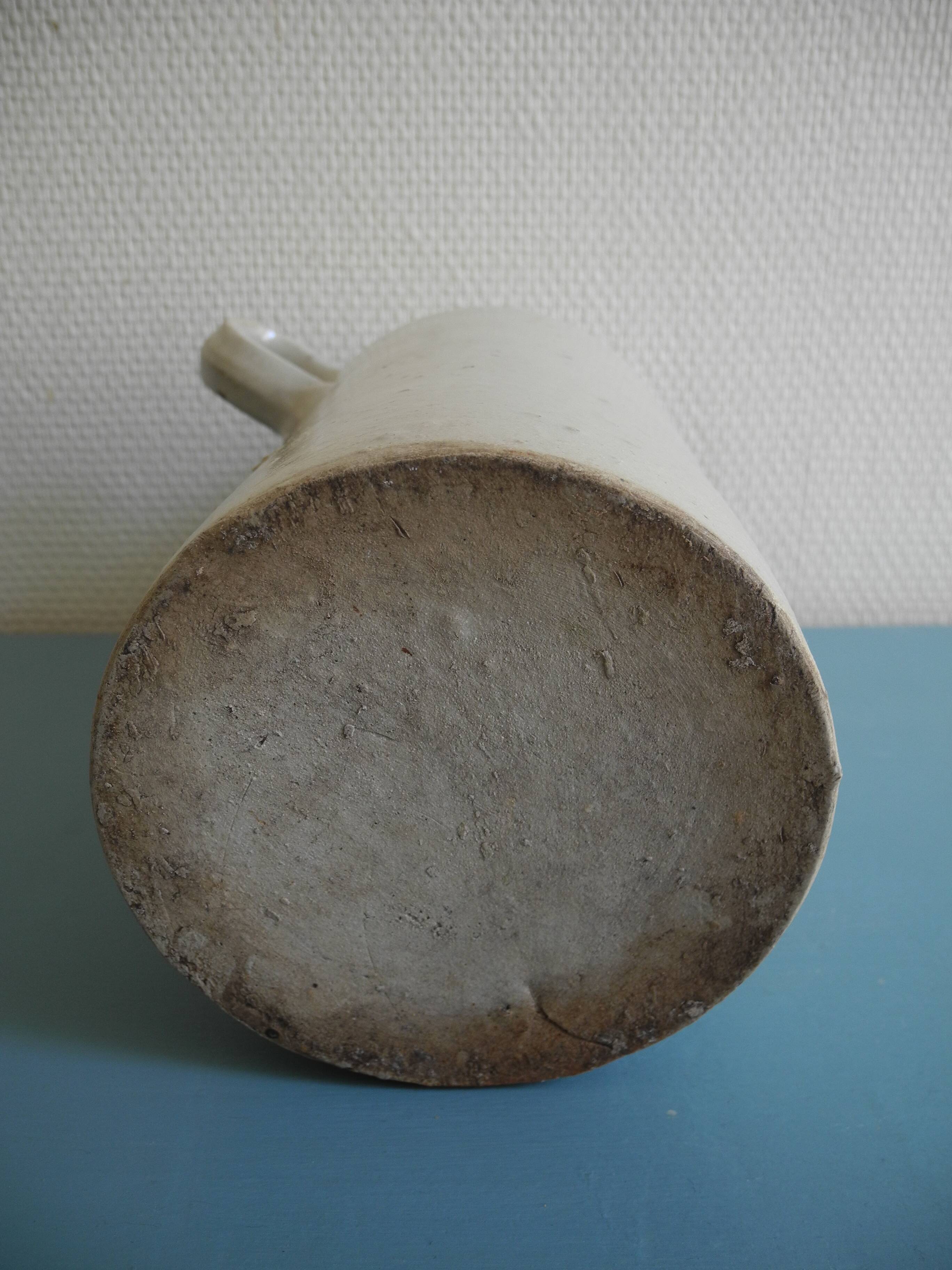 Antique glazed stoneware pot rustic decor antique french stoneware pot vase