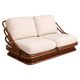 Canapé Mid Century Modern en bambou et cuir par Vivai del Sud