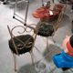 Pair of golden metal chairs, Maison Jansen style, 1970s.