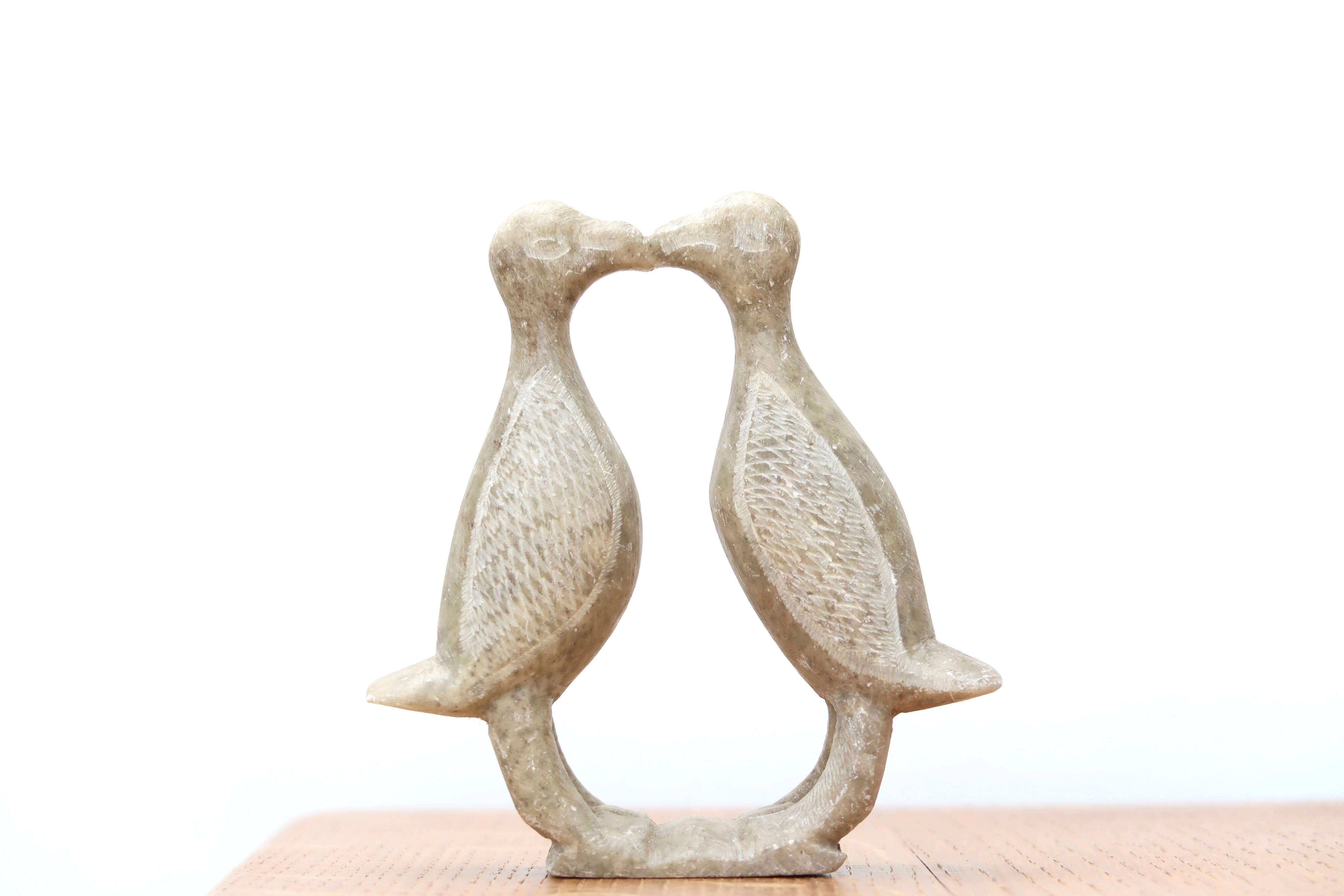 Moroccan stone bird paperweight, 70s