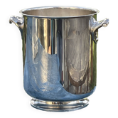 Champagne bucket cooler silver metal shell socket, Gallia Christofle