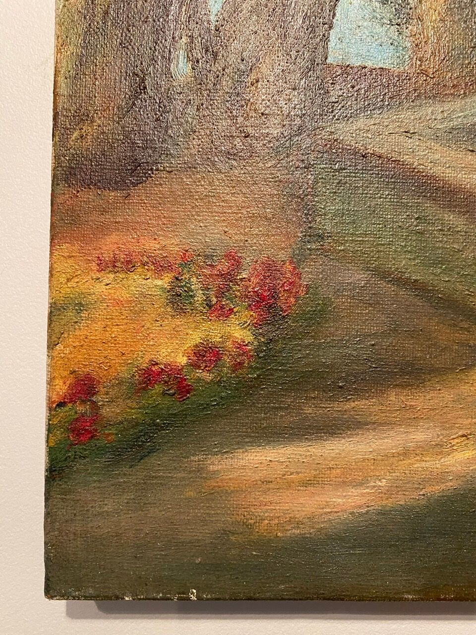 Old painting, landscape, signed, early XX century