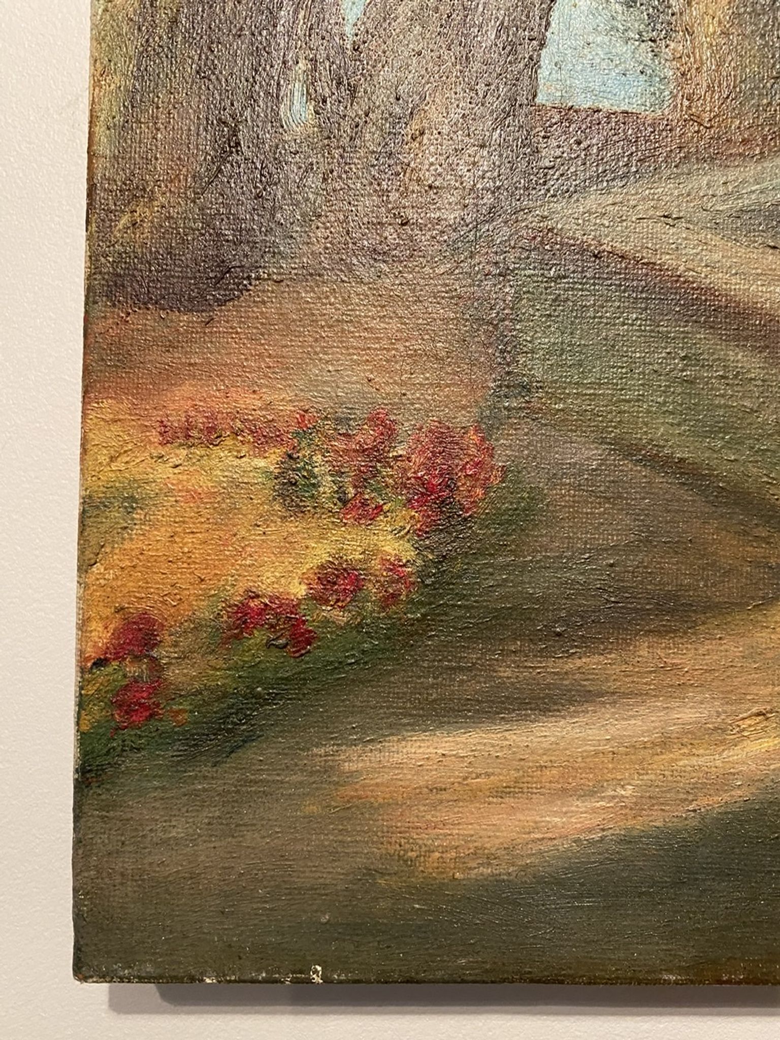Tableau ancien, paysage, signé, début XX siècle