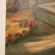 Tableau ancien, paysage, signé, début XX siècle