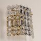 pair of crystal wall lights by Kinkeldey, Germany, 1970s.