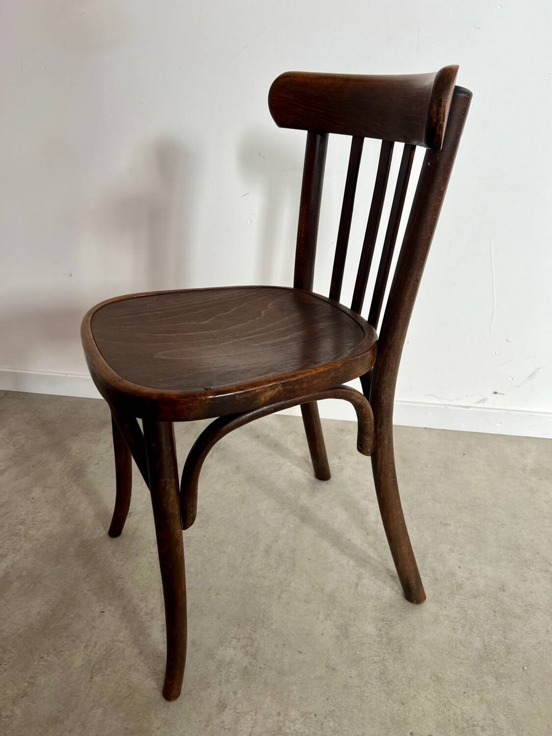 Set of 4 old vintage 50s bentwood bistro chairs