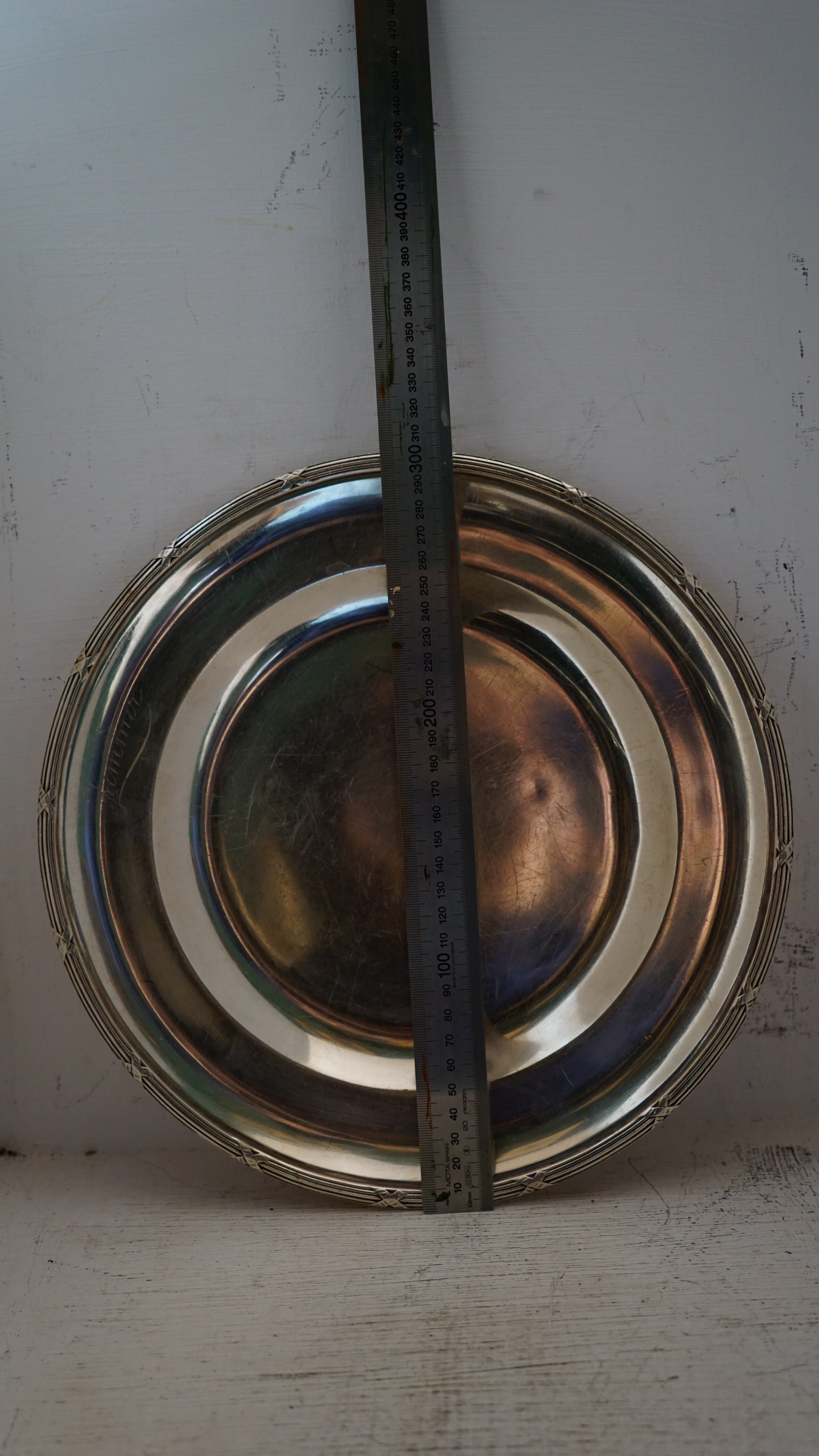 2 silverware serving dishes