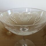 6 Baccarat champagne glasses "Molière" model