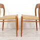 2 dining chairs model 75 by Niels Otto Moller 50/60