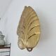 Large "leaf" wall lamp in gold metal, gold leaf, 1970s, Jansen