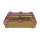Golden metal catchall with pink stones