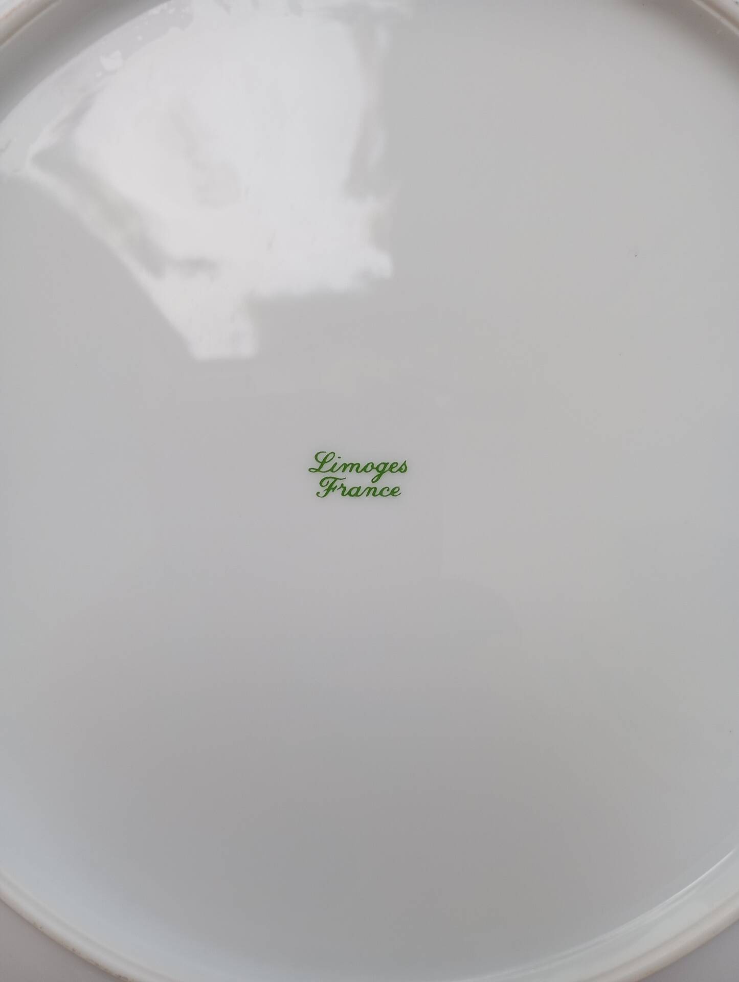Two Limoges porcelain plates signed M. Hague.