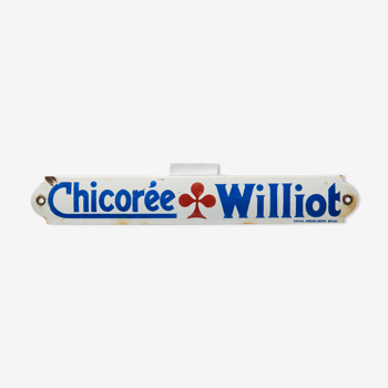 small enamelled advertising plaque "Chicory Williot"