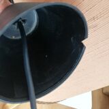Vintage 1960s white opal glass hanging lamp mid-century modern
