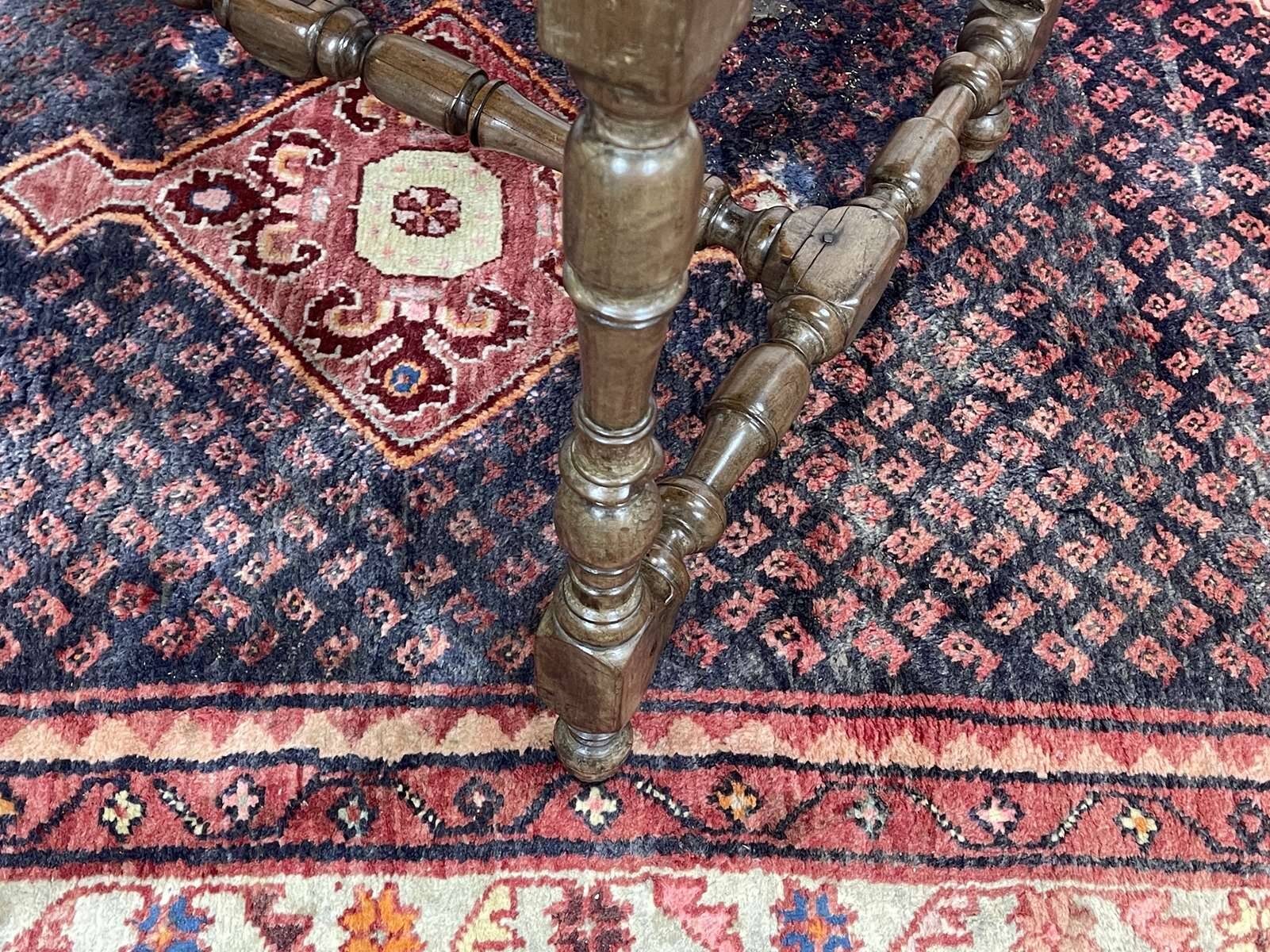 19th-century desk in walnut and oak