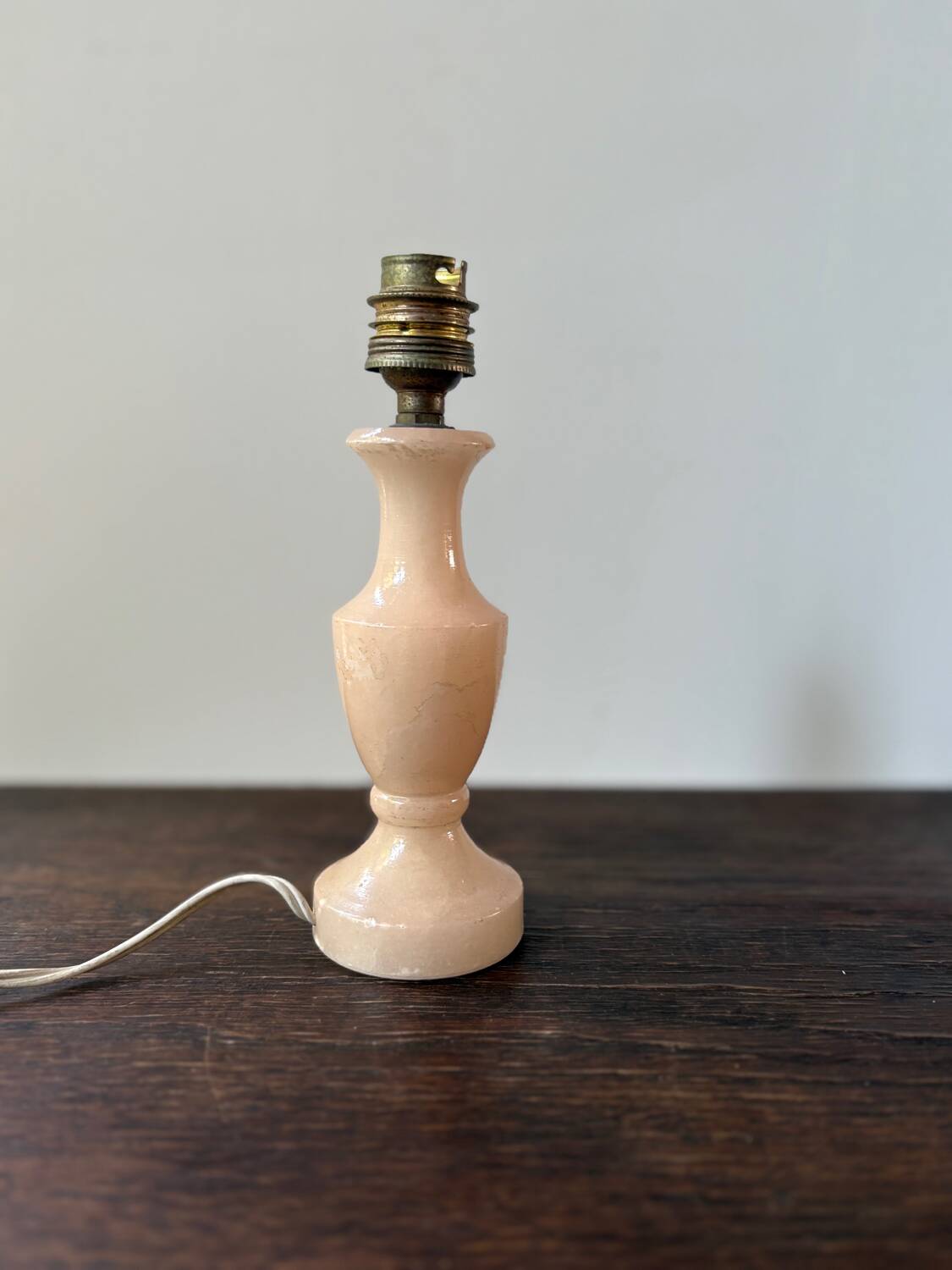 Vintage pink natural stone lamp base