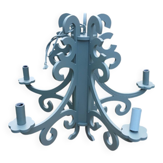 Gustavian style wooden chandelier