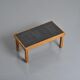 Table basse en ardoise et orme, Maison Regain, 1980