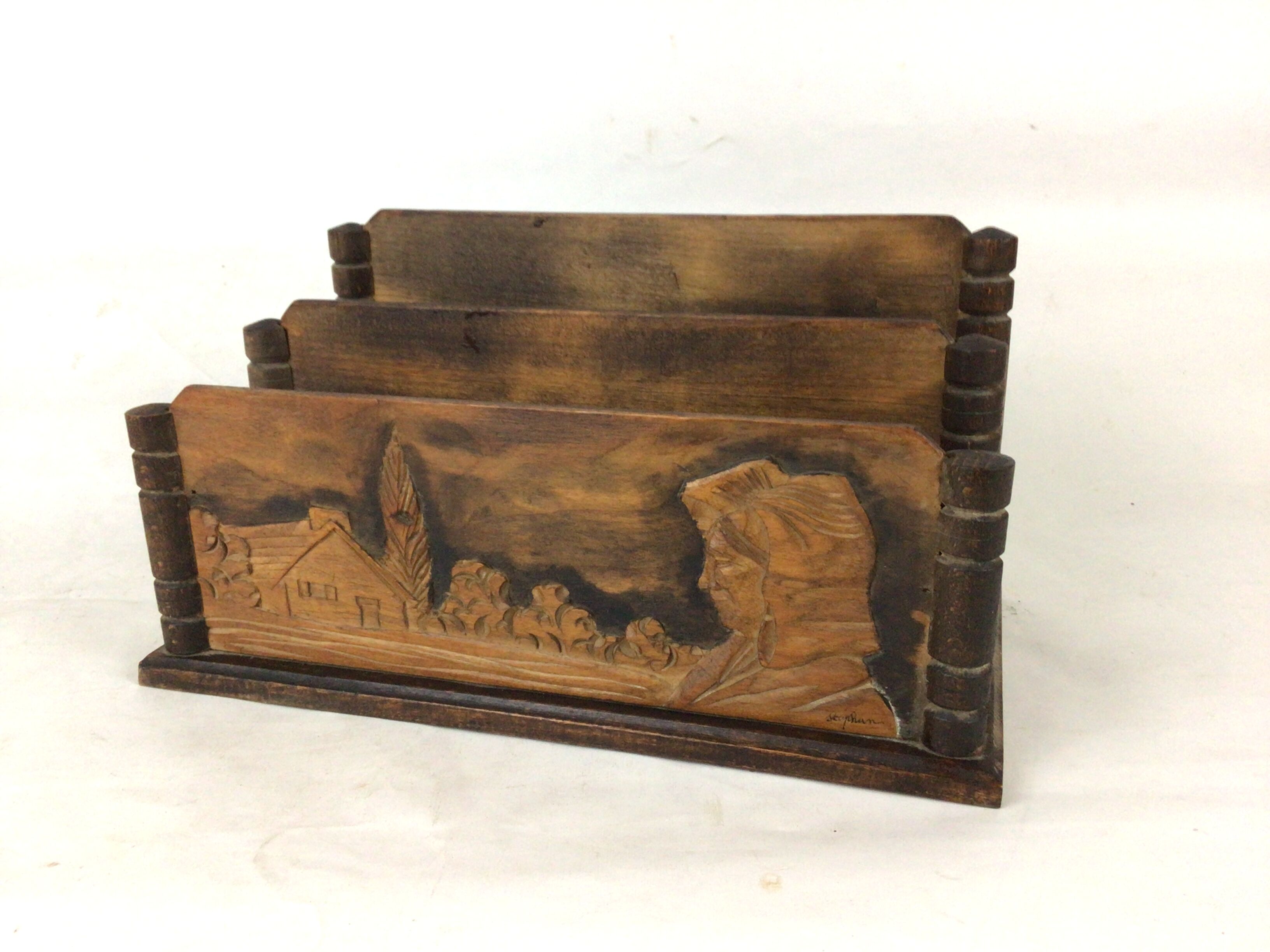 Letter holder range wooden documents