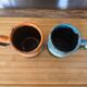 Duo de mugs artisanaux style "Fat Lava" / Vallauris