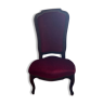 Fauteuil style Louis XIV en velour rouge