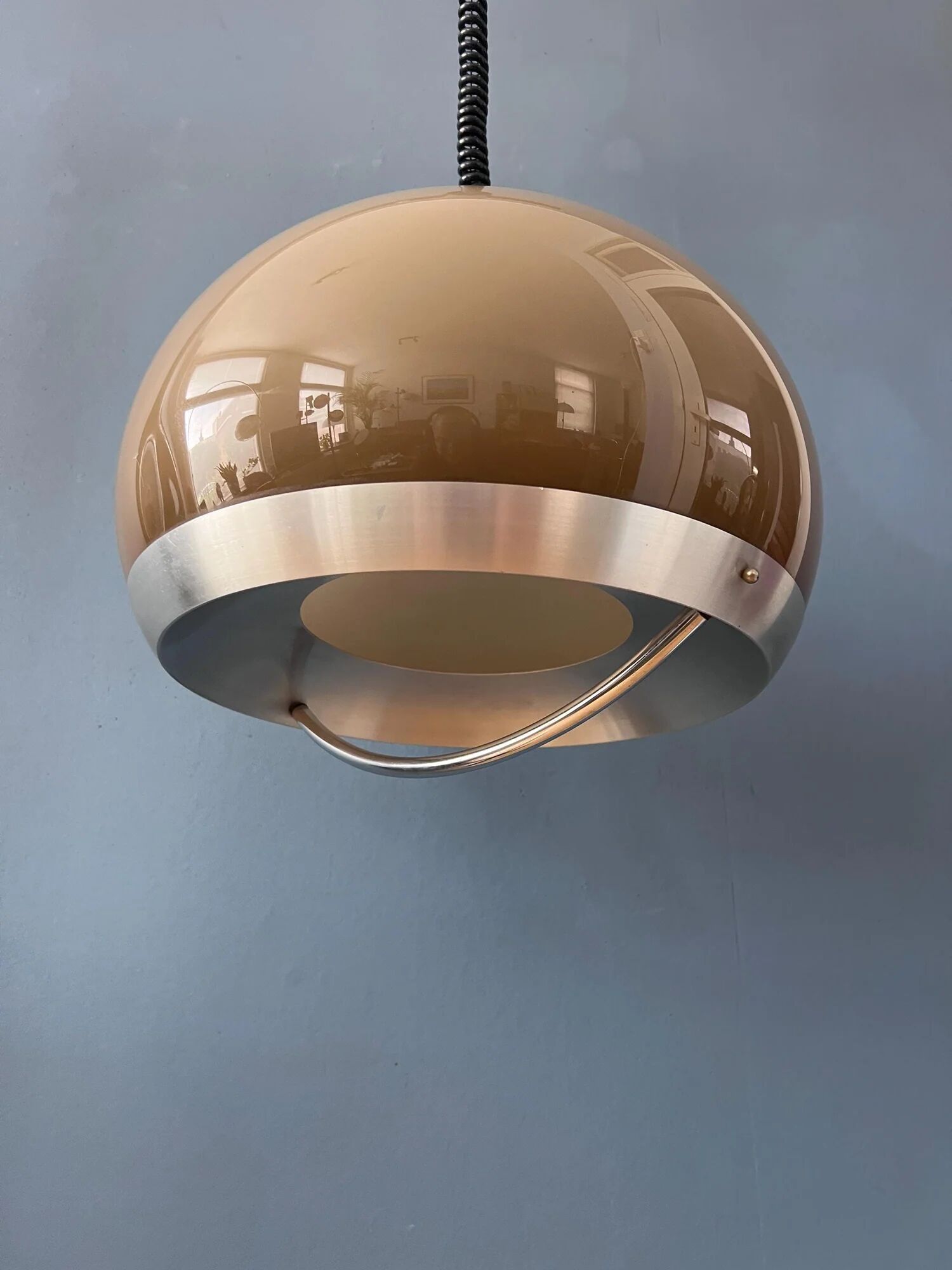 Vintage Dijkstra Space Age mushroom pendant lamp, mid-century modern ceiling light