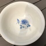 Service table 50 years cream digoin faience with blue rose decor