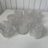 8 tulipes en verre pour luminaire