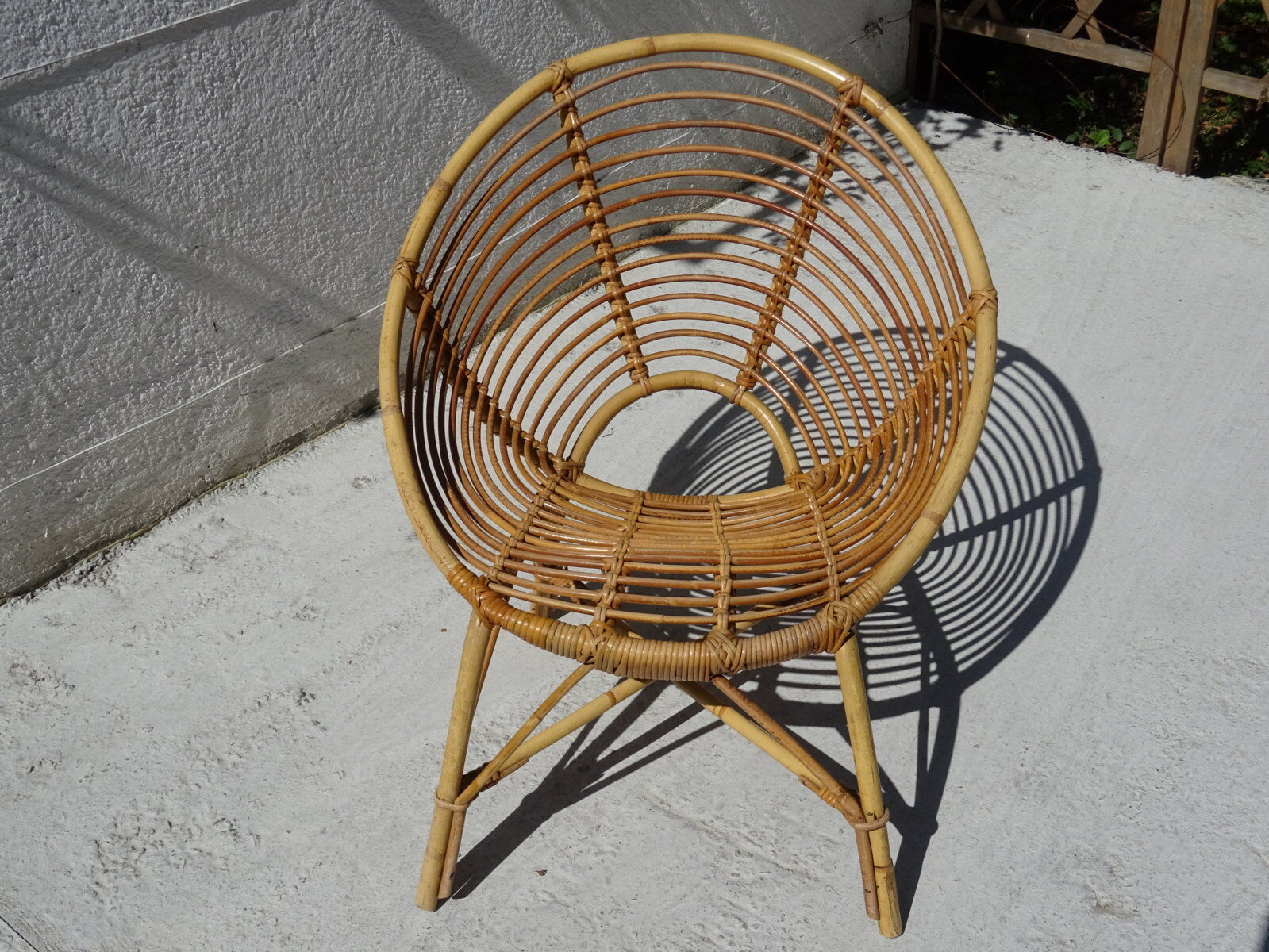 Rattan chair basket