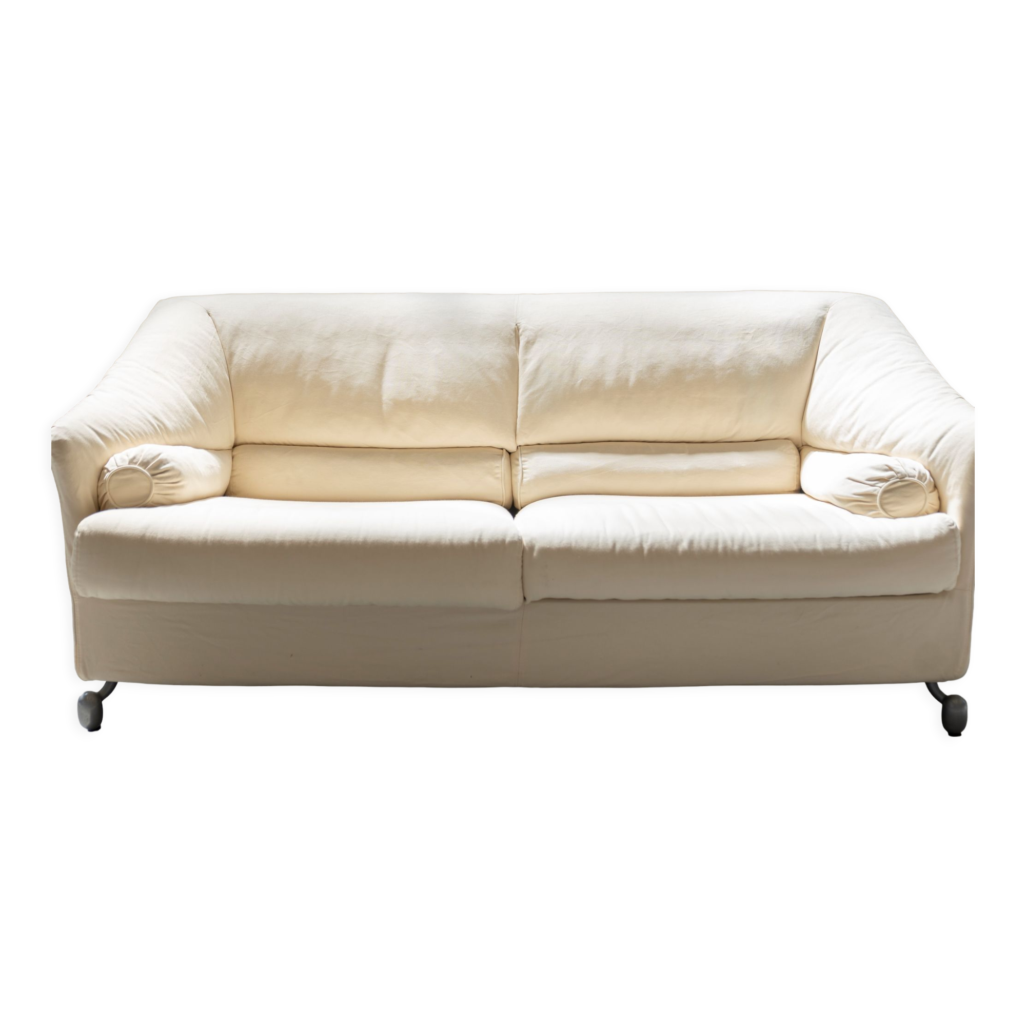 White sofa 2 places Molteni