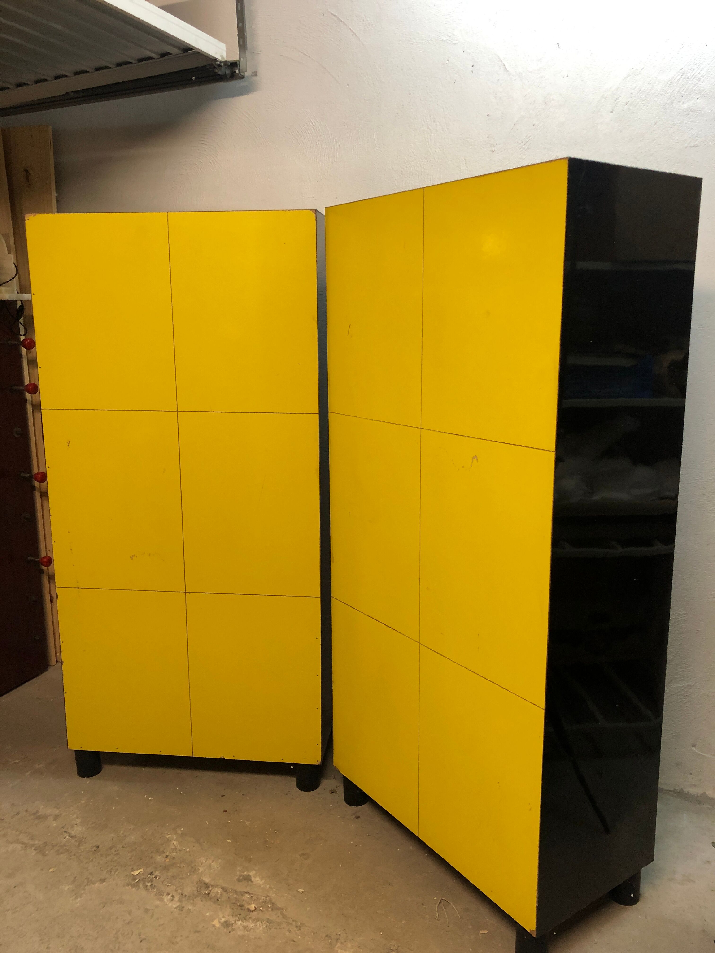Pair of storage furniture 1960 covered with chromatic melamine 1960
