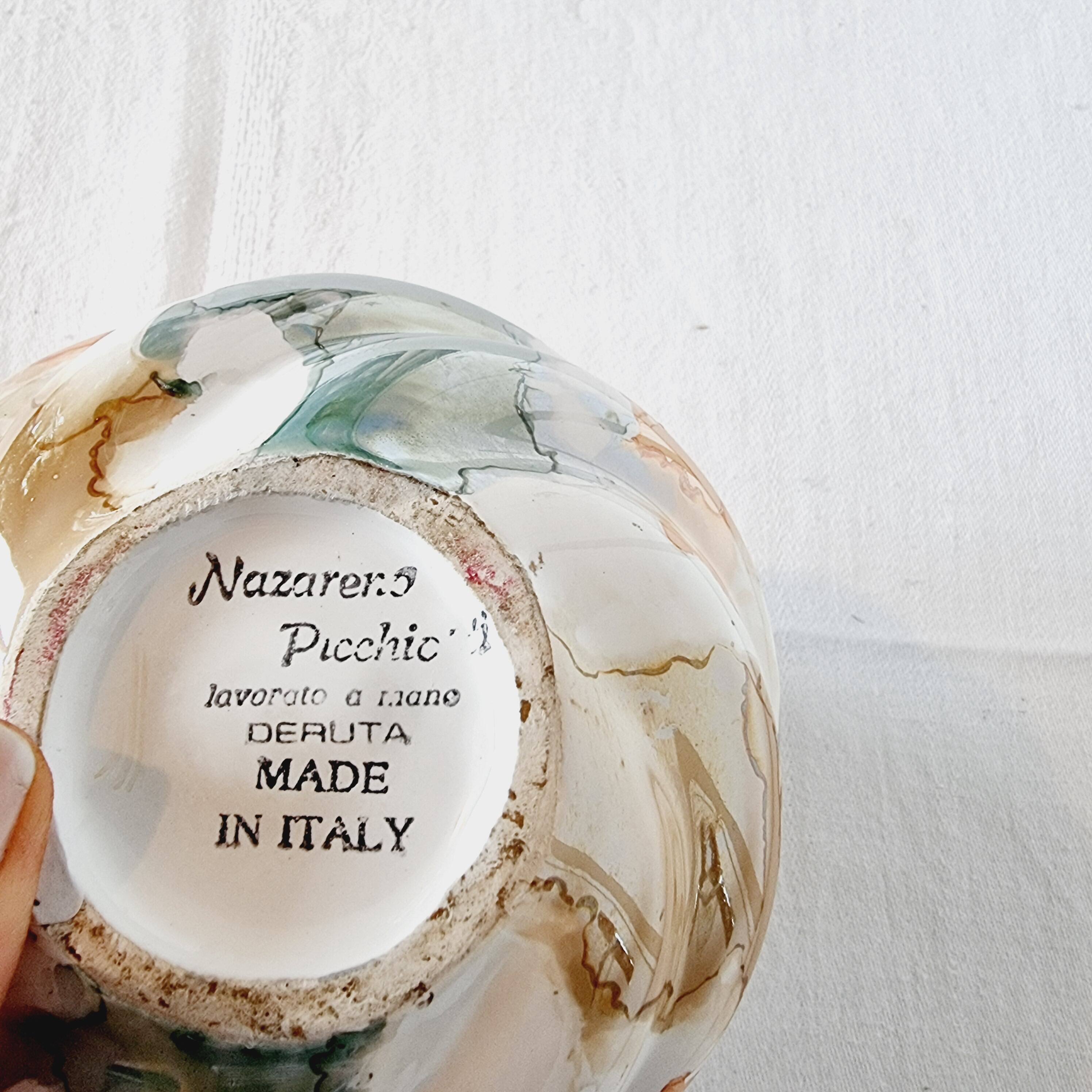 Deruta Crystal Vase by Nazareno Picciotti handcrafted in the 80s