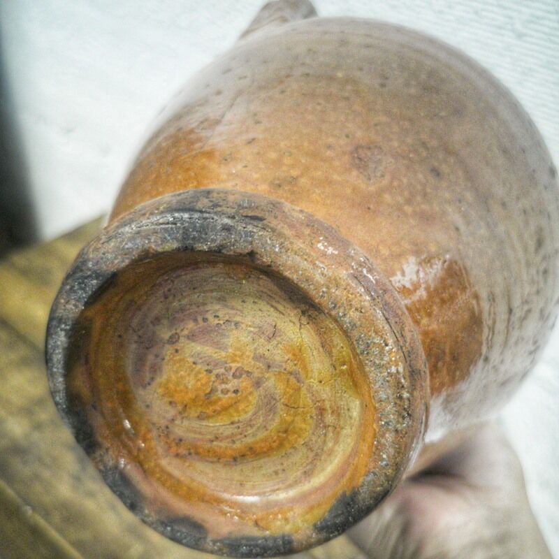 Old glazed jar