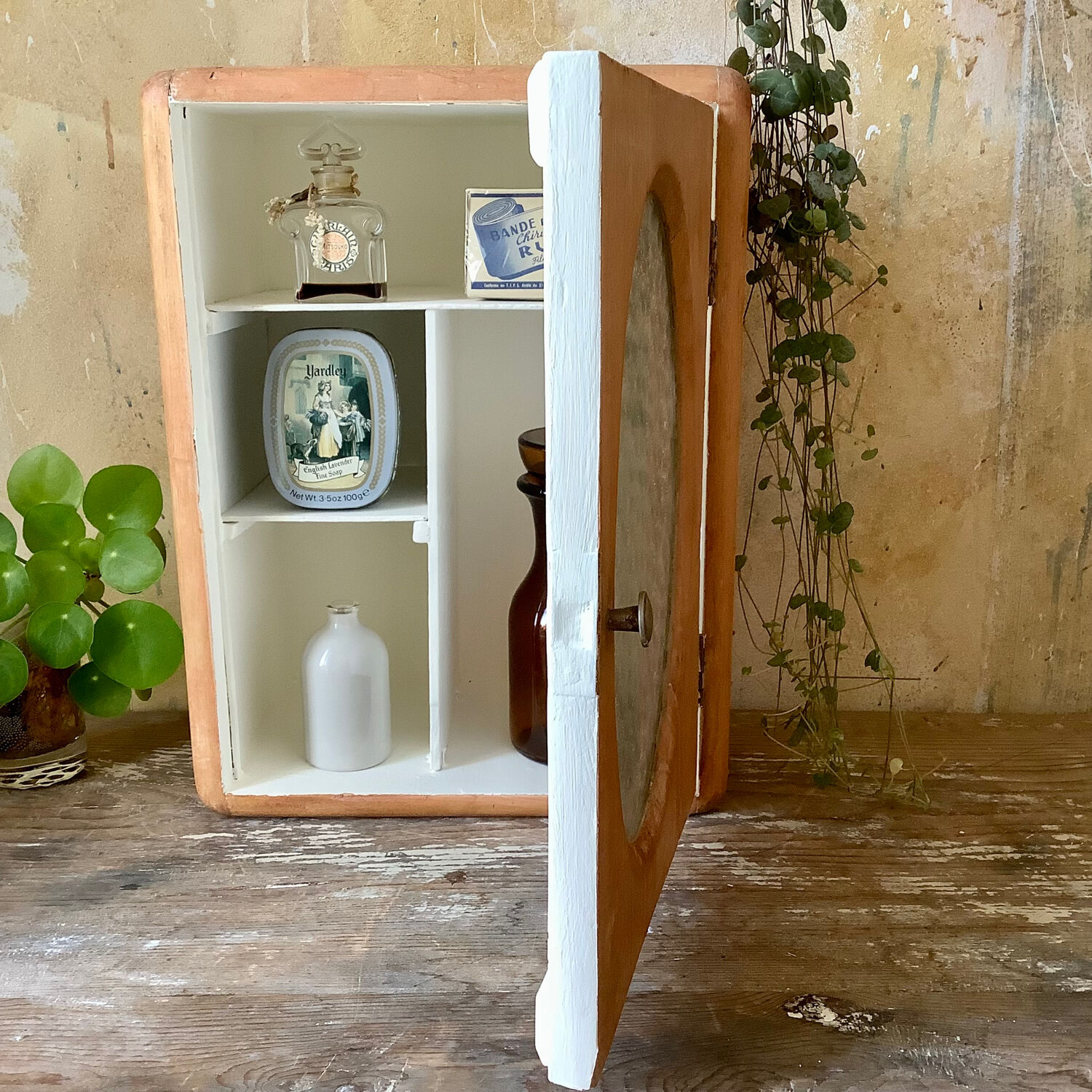 Wooden medicine cabinet
