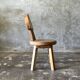 Small child's chair in natural blond teak back with three bars