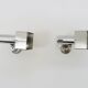 Pair of Space Age wall lights, adjustable, chrome-plated metal, aluminium, 60