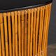 Striking 20thc italian standing bamboo dry bar & stools c.1960