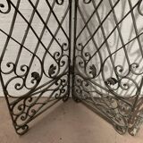 20th century wrought iron four-leaf partition