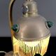 Art Nouveau Brass and Glass Cabochon Table Lamp, Circa 1910