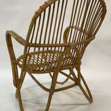 Vintage rattan chair by Dirk van Sliedregt Rohe Noordwolde 1960 from the Netherlands