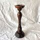 Ancien cendrier sur pied en bois sculpté