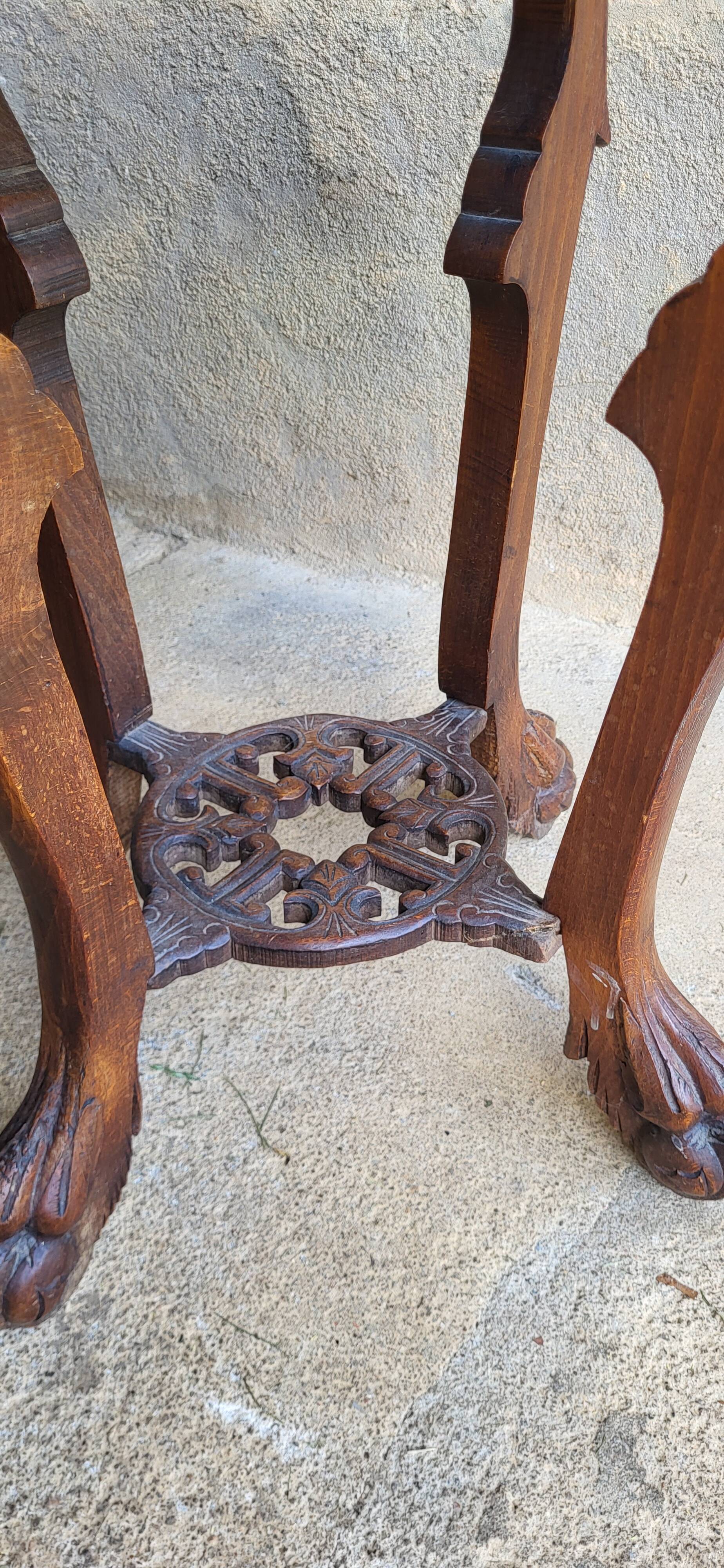 1900 Wood & Marble Stand