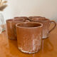 Lot de 5 tasses à café en grès vintage